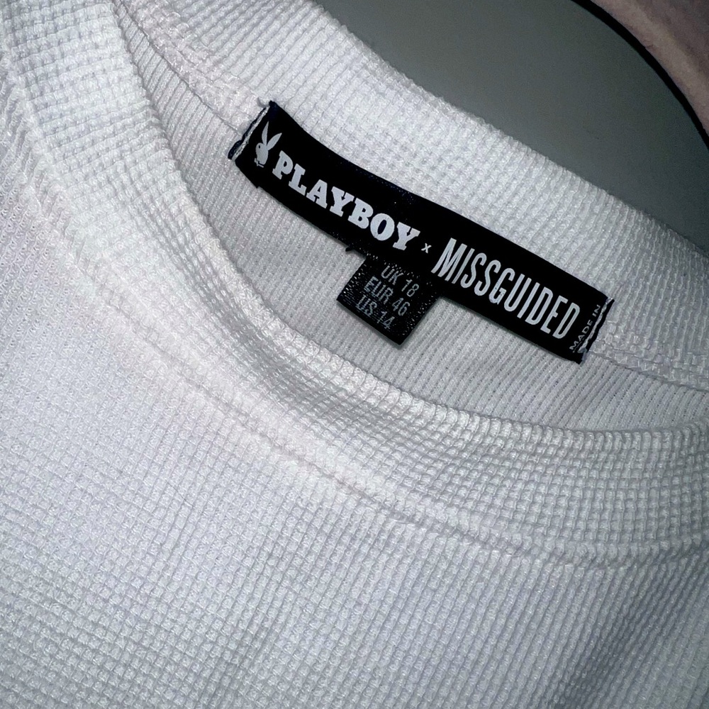 Playboy x Missguided Waffle long Sleeve